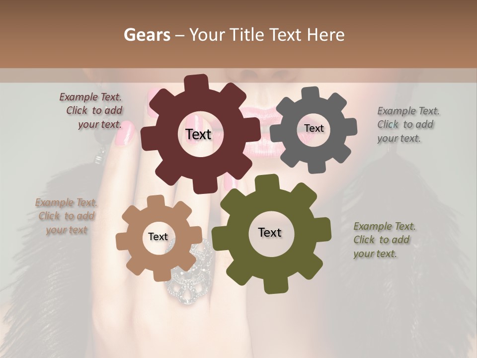 Caucasian Eye Elegance PowerPoint Template