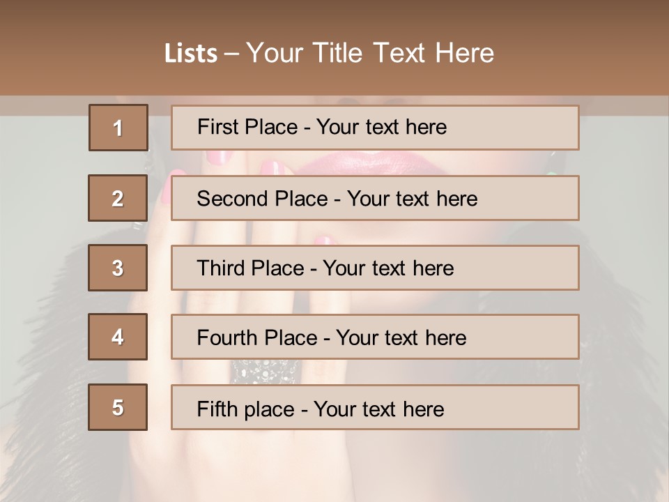 Caucasian Eye Elegance PowerPoint Template