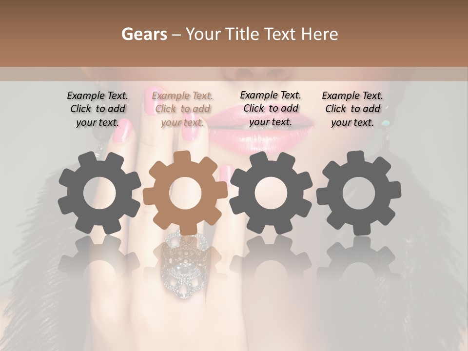 Caucasian Eye Elegance PowerPoint Template