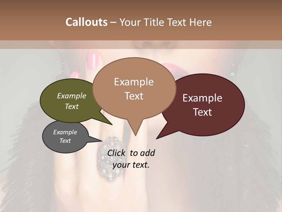 Caucasian Eye Elegance PowerPoint Template