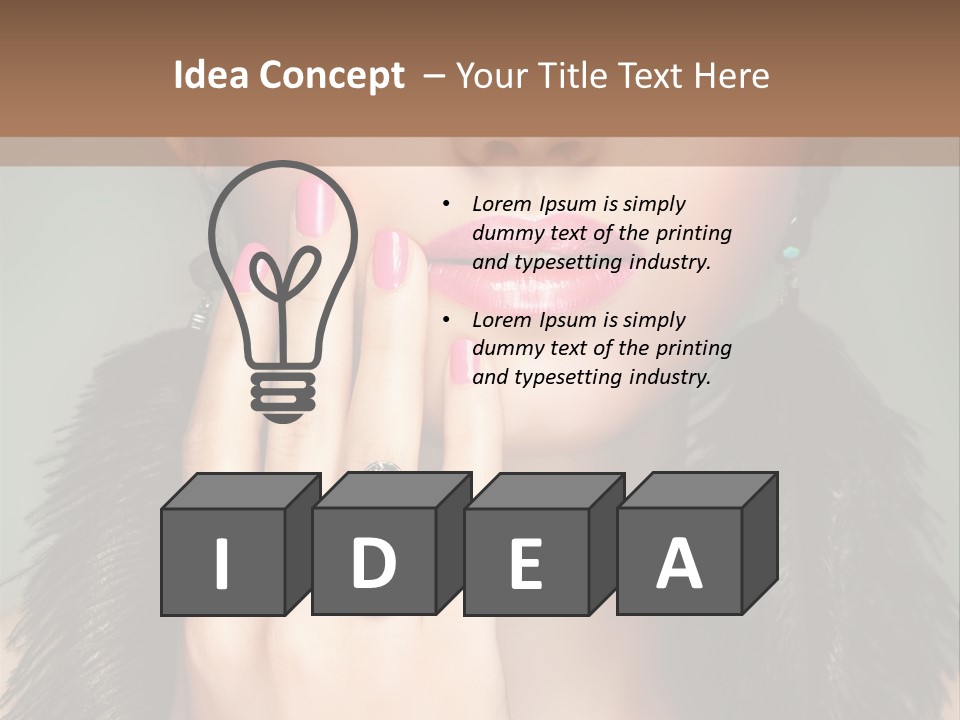 Caucasian Eye Elegance PowerPoint Template