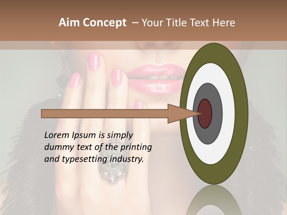 Caucasian Eye Elegance PowerPoint Template