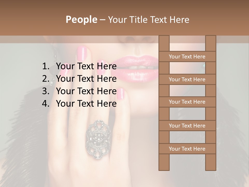 Caucasian Eye Elegance PowerPoint Template