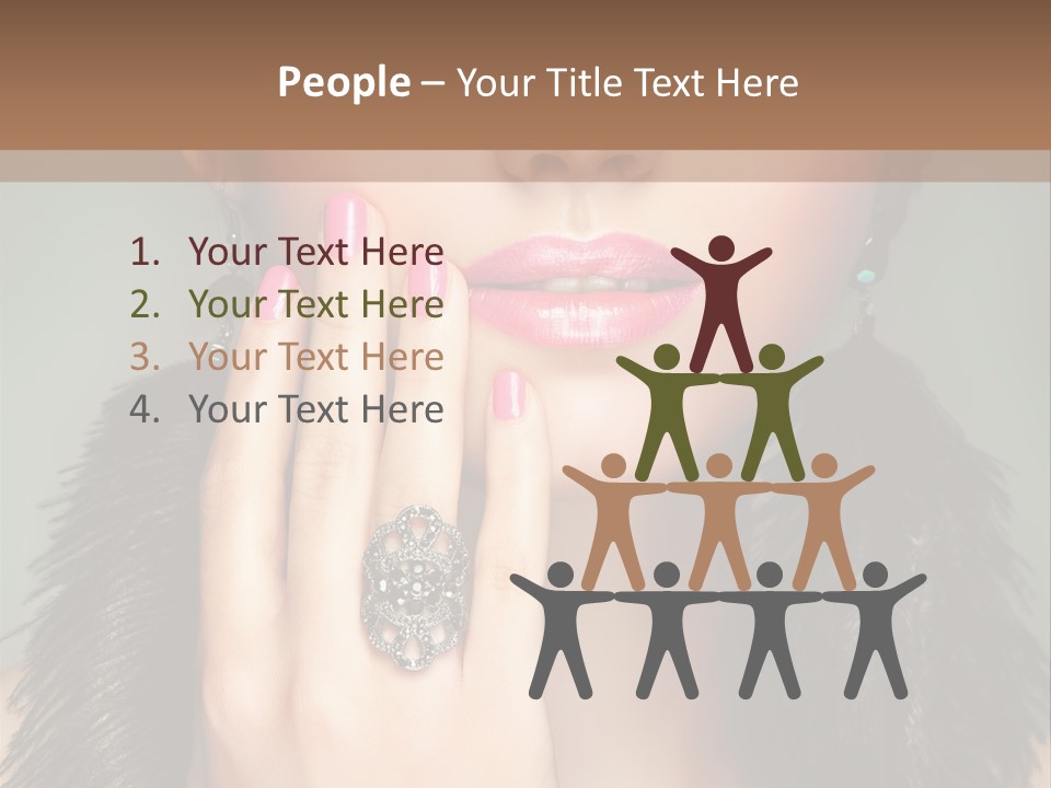 Caucasian Eye Elegance PowerPoint Template