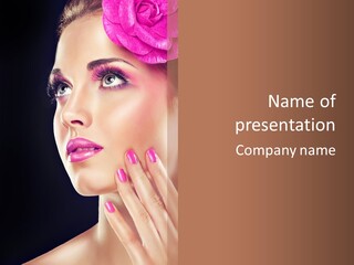 Glance Finger Lip PowerPoint Template