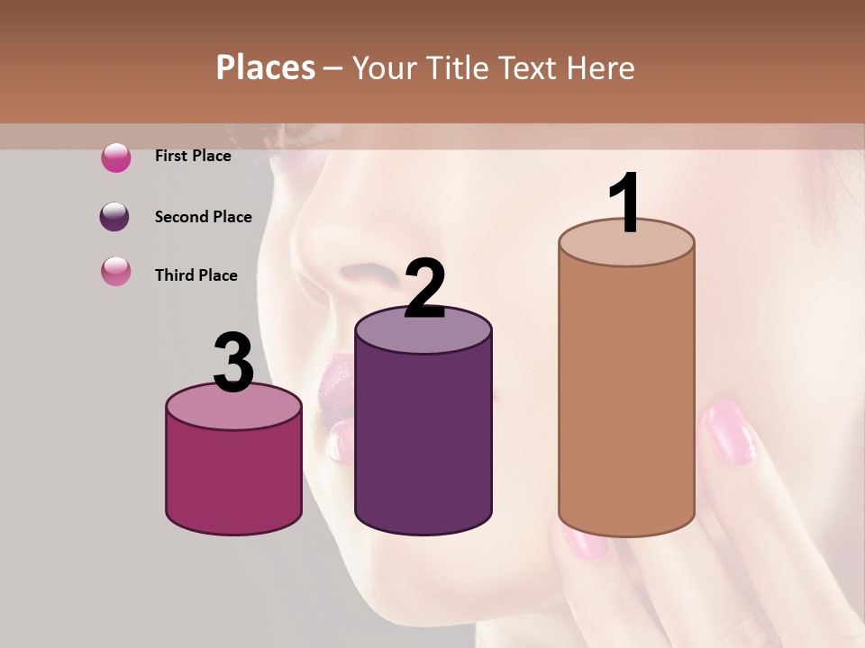 Glance Finger Lip PowerPoint Template
