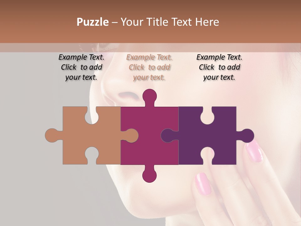 Glance Finger Lip PowerPoint Template