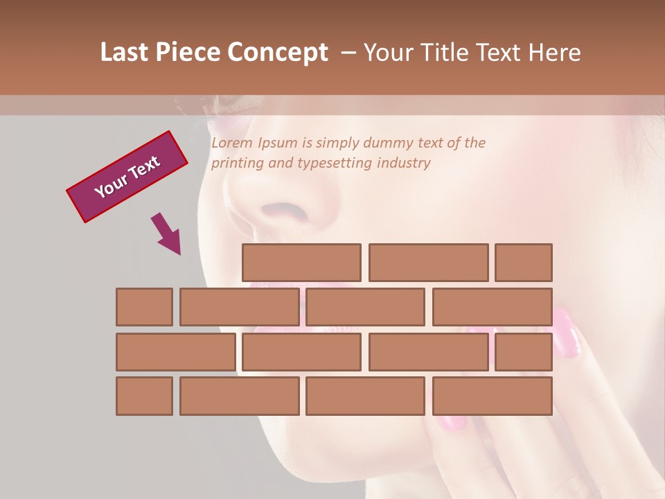 Glance Finger Lip PowerPoint Template
