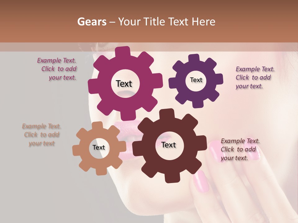 Glance Finger Lip PowerPoint Template