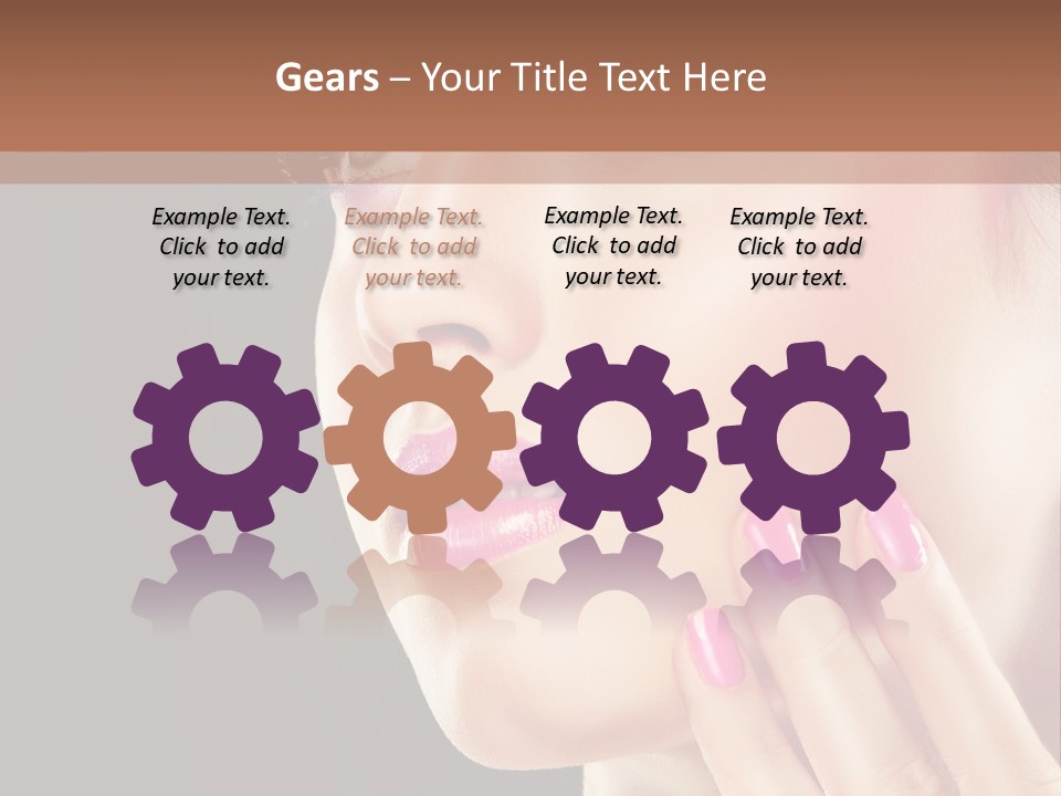 Glance Finger Lip PowerPoint Template