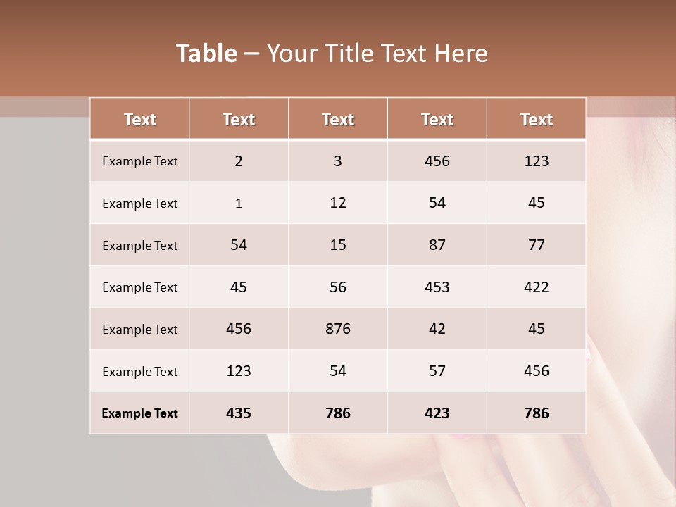 Glance Finger Lip PowerPoint Template