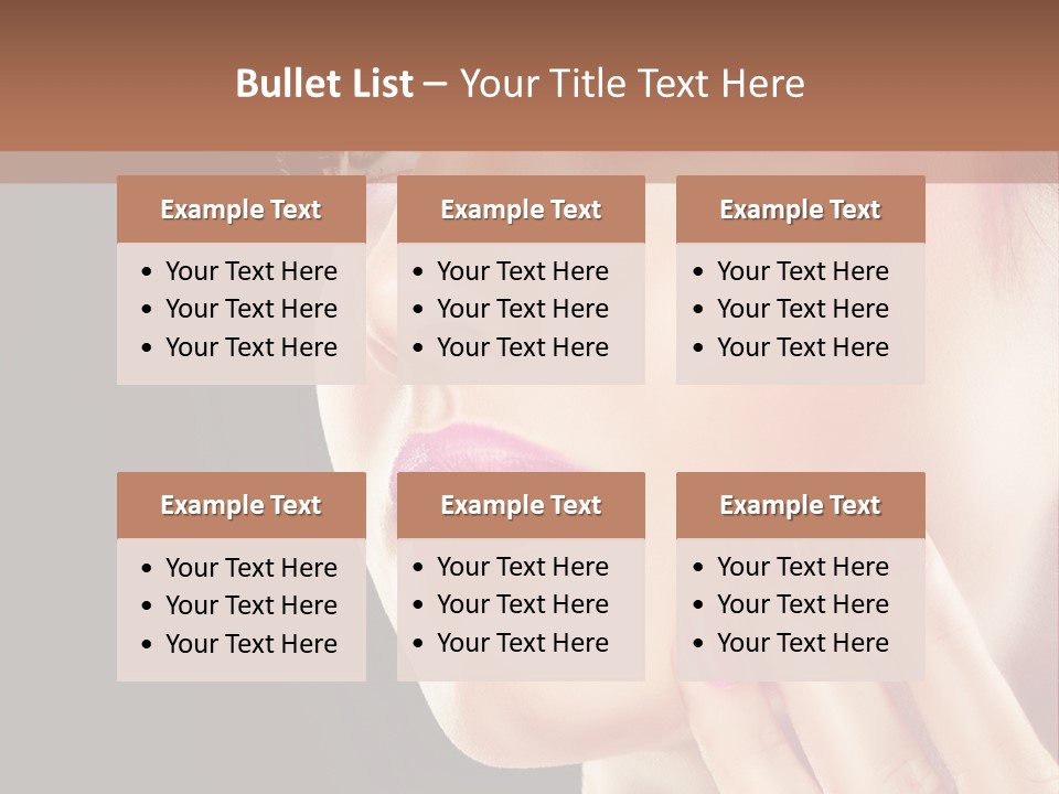 Glance Finger Lip PowerPoint Template