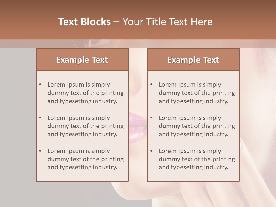 Glance Finger Lip PowerPoint Template