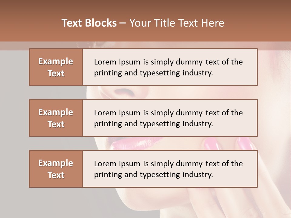 Glance Finger Lip PowerPoint Template