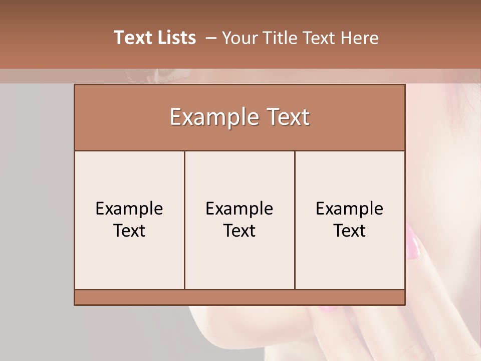 Glance Finger Lip PowerPoint Template