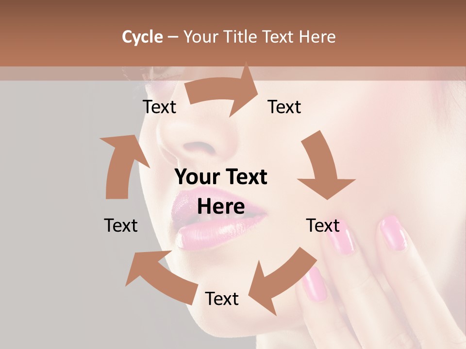 Glance Finger Lip PowerPoint Template