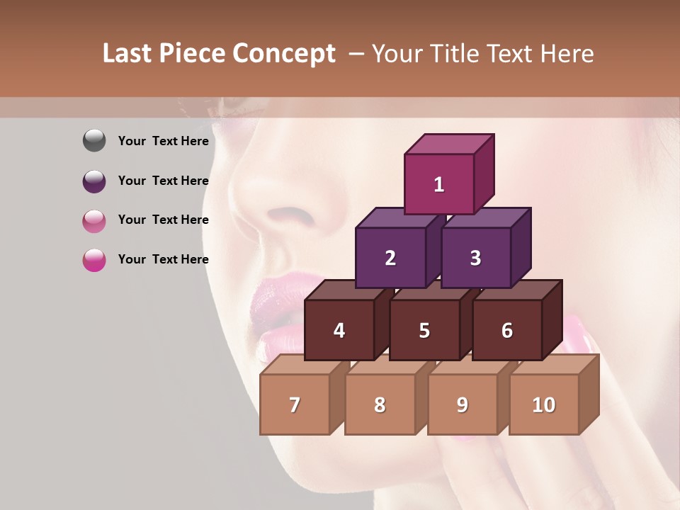 Glance Finger Lip PowerPoint Template