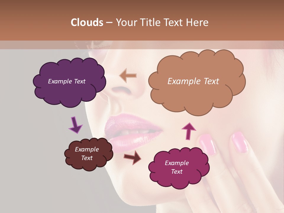 Glance Finger Lip PowerPoint Template