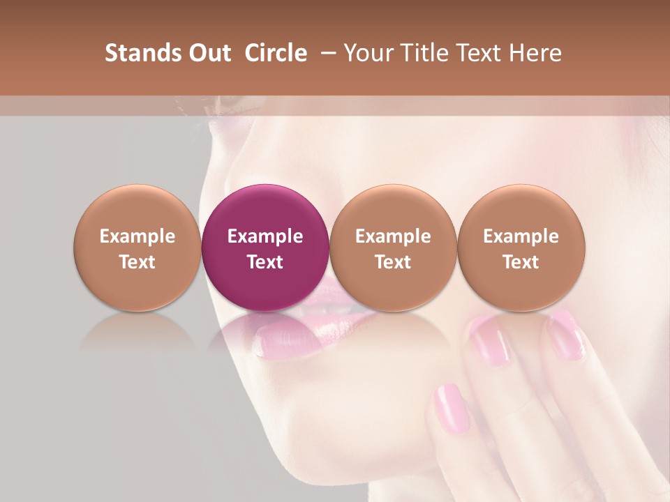 Glance Finger Lip PowerPoint Template