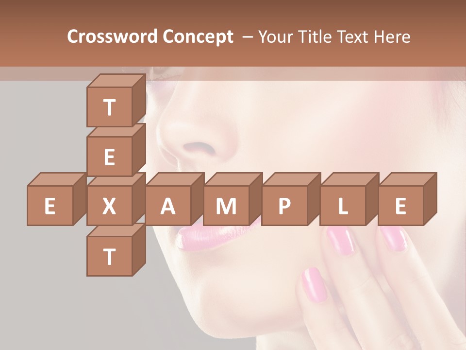 Glance Finger Lip PowerPoint Template