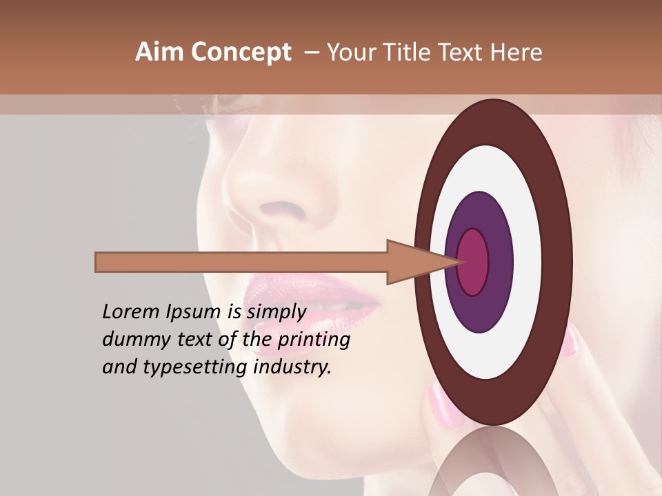 Glance Finger Lip PowerPoint Template