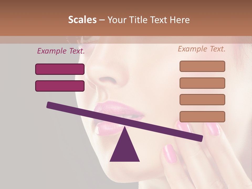 Glance Finger Lip PowerPoint Template