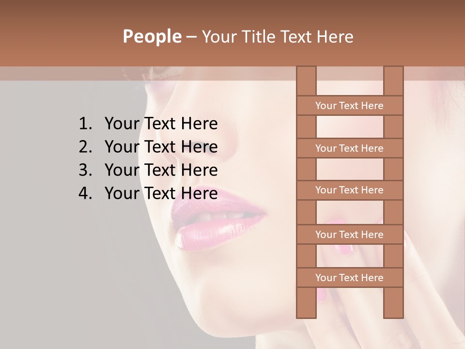 Glance Finger Lip PowerPoint Template