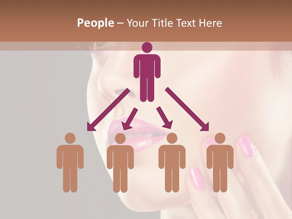Glance Finger Lip PowerPoint Template