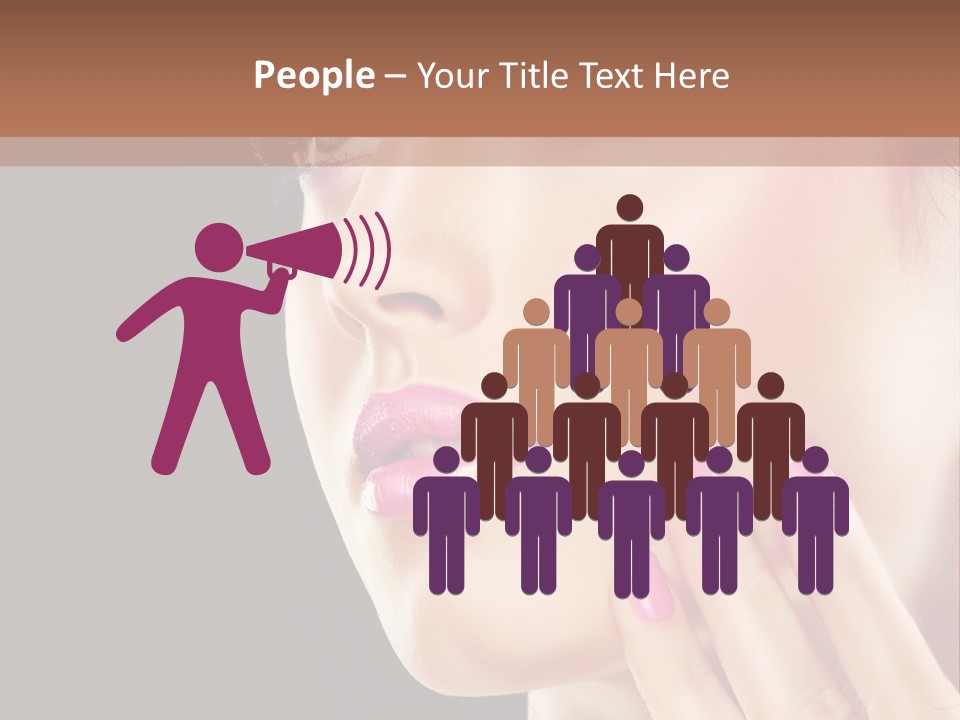 Glance Finger Lip PowerPoint Template