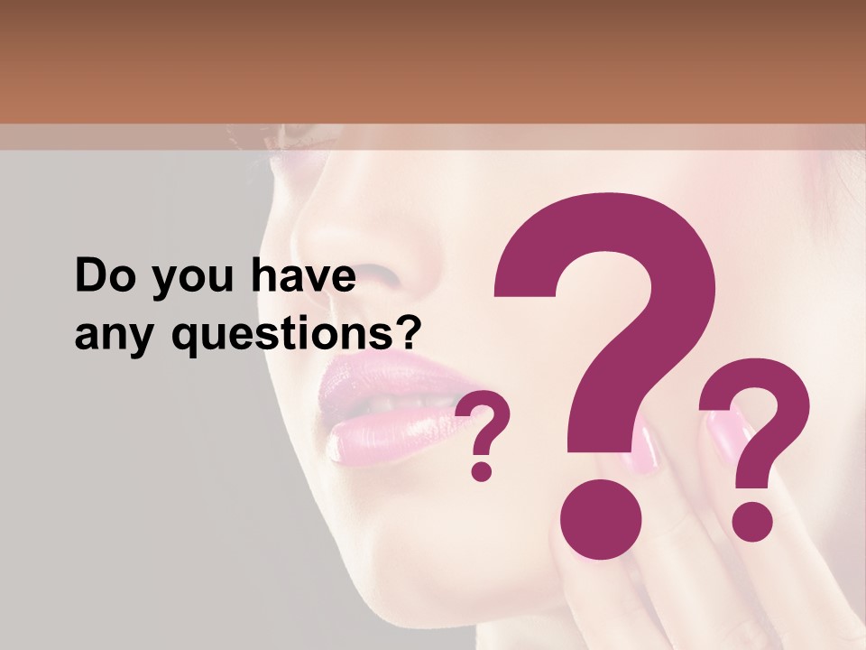 Glance Finger Lip PowerPoint Template