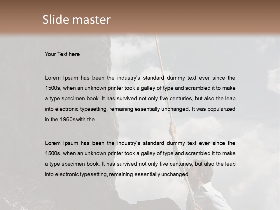 Activity Athletic Climb PowerPoint Template