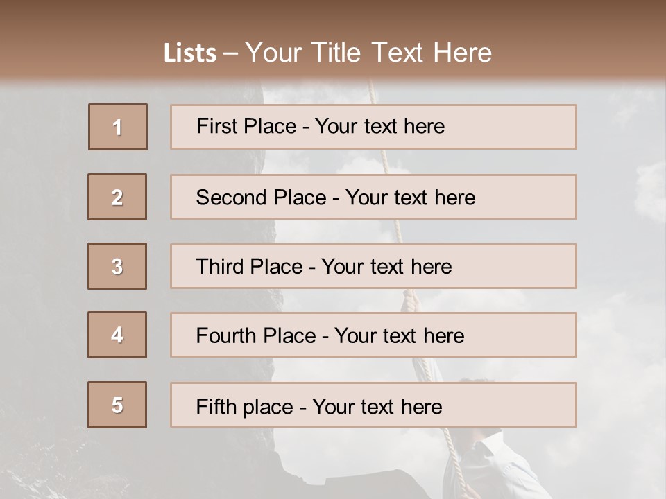 Activity Athletic Climb PowerPoint Template