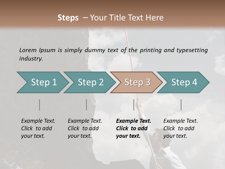 Activity Athletic Climb PowerPoint Template