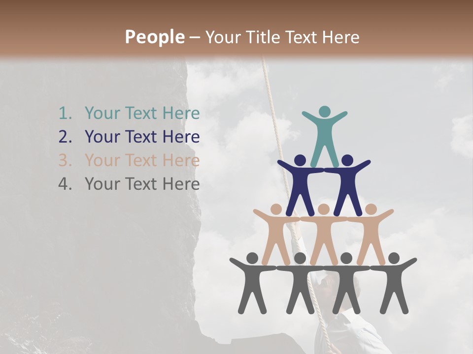 Activity Athletic Climb PowerPoint Template