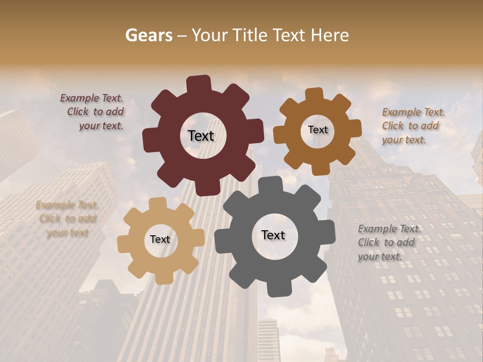 Skyscraper Shape Steel PowerPoint Template