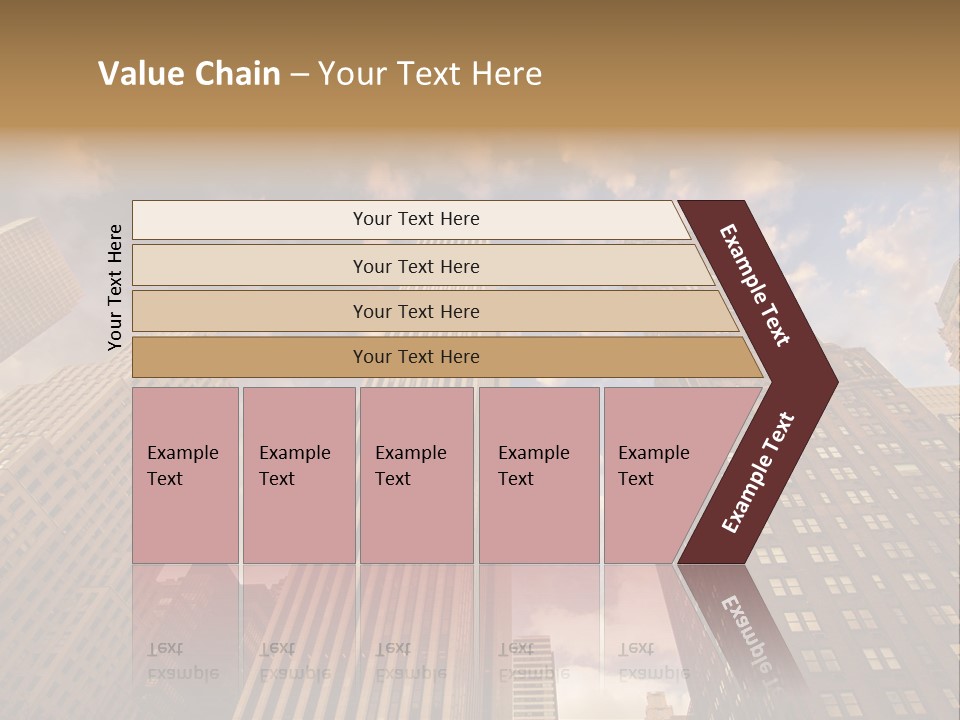 Skyscraper Shape Steel PowerPoint Template