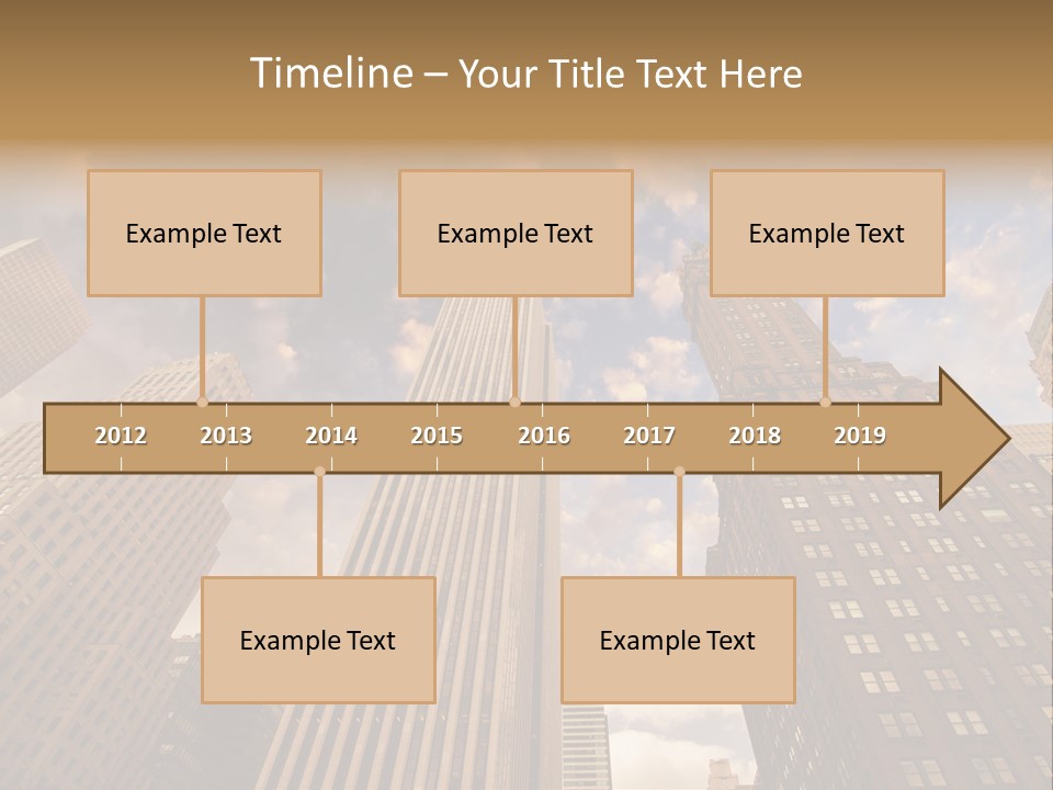 Skyscraper Shape Steel PowerPoint Template