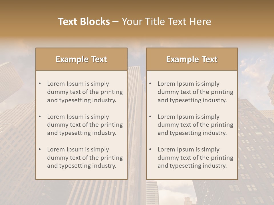 Skyscraper Shape Steel PowerPoint Template