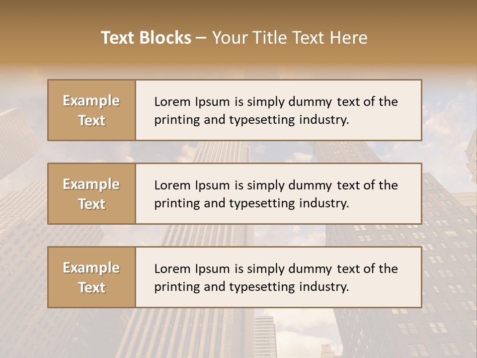 Skyscraper Shape Steel PowerPoint Template