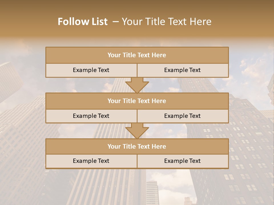 Skyscraper Shape Steel PowerPoint Template
