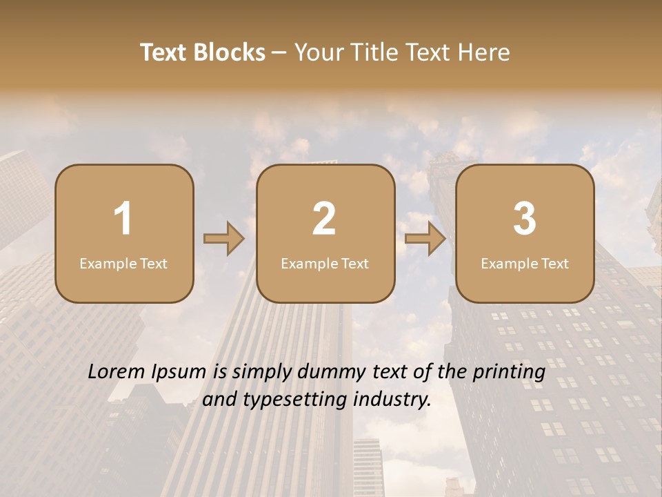 Skyscraper Shape Steel PowerPoint Template