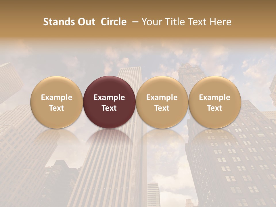 Skyscraper Shape Steel PowerPoint Template