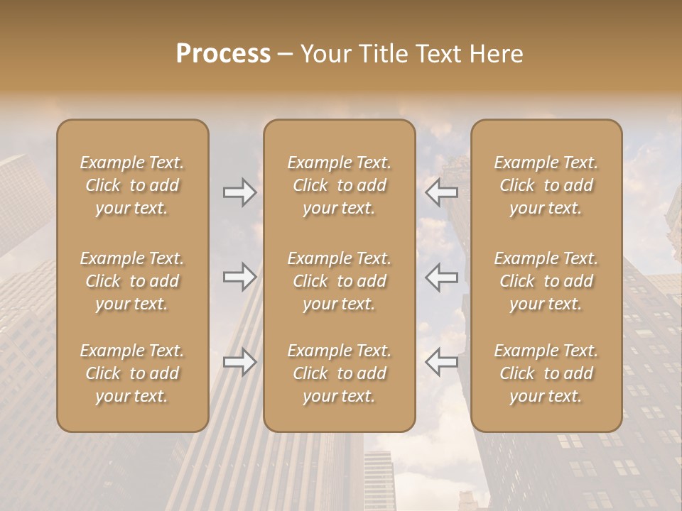 Skyscraper Shape Steel PowerPoint Template