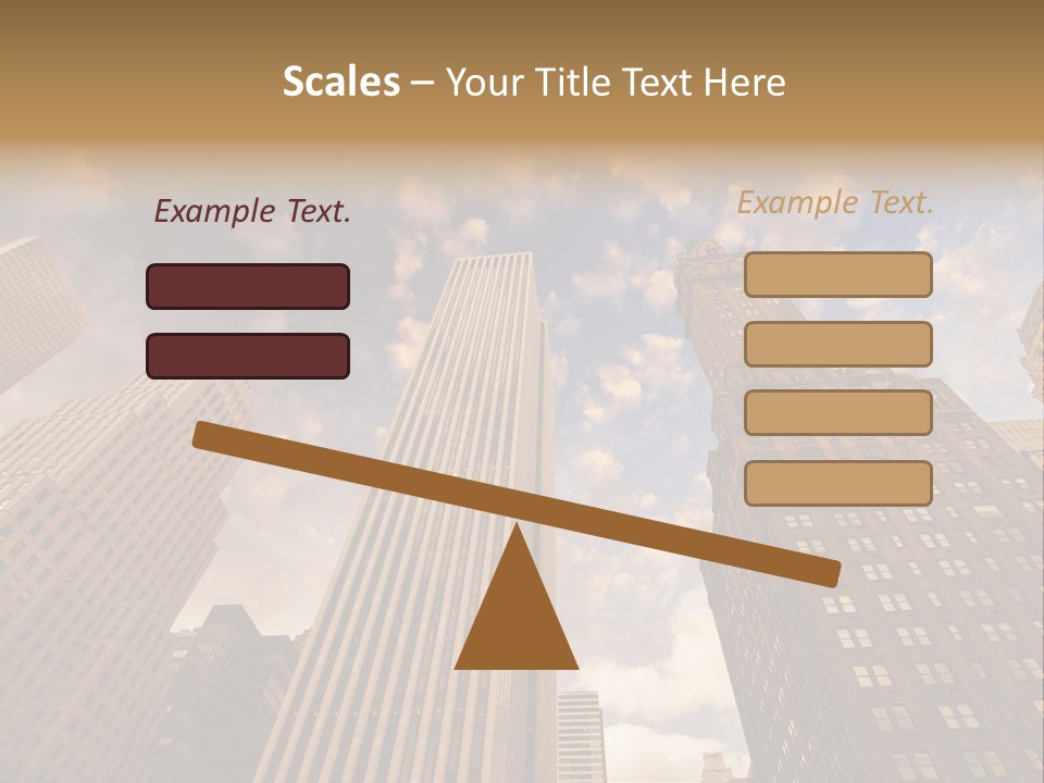 Skyscraper Shape Steel PowerPoint Template