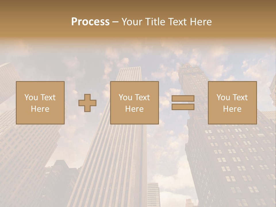 Skyscraper Shape Steel PowerPoint Template