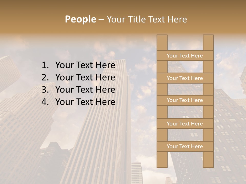 Skyscraper Shape Steel PowerPoint Template