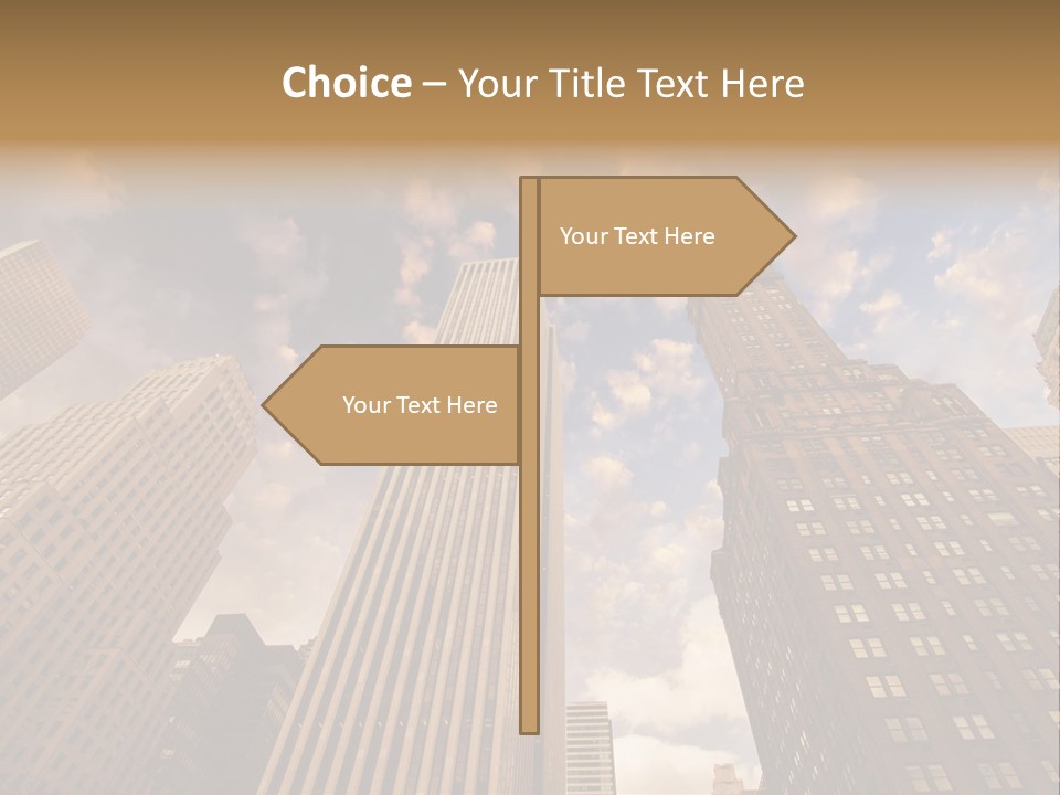 Skyscraper Shape Steel PowerPoint Template