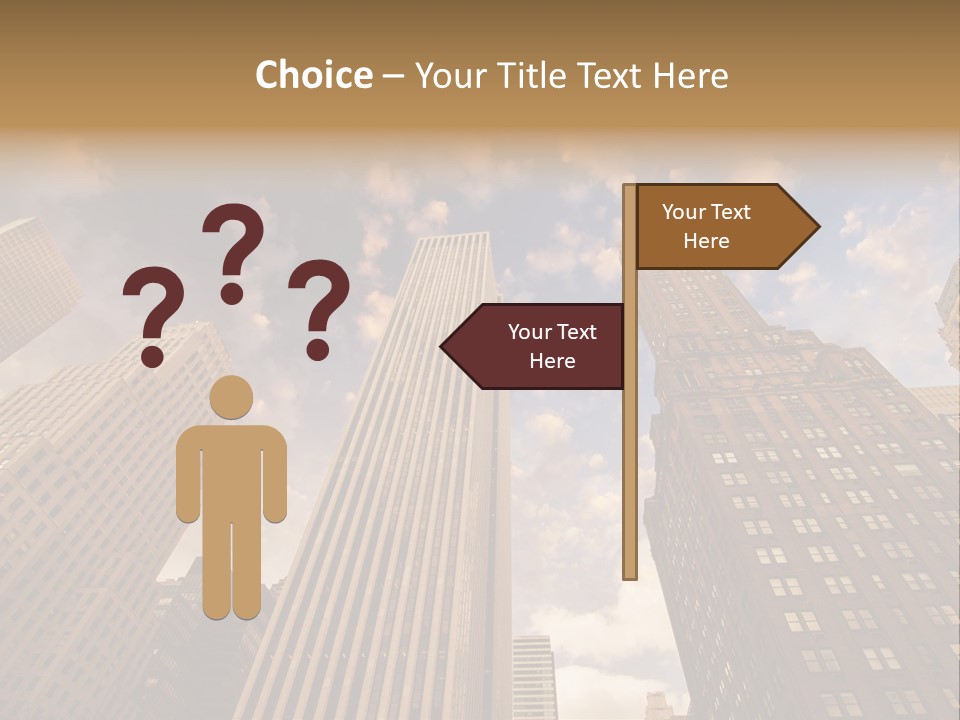Skyscraper Shape Steel PowerPoint Template