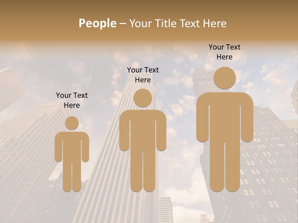 Skyscraper Shape Steel PowerPoint Template