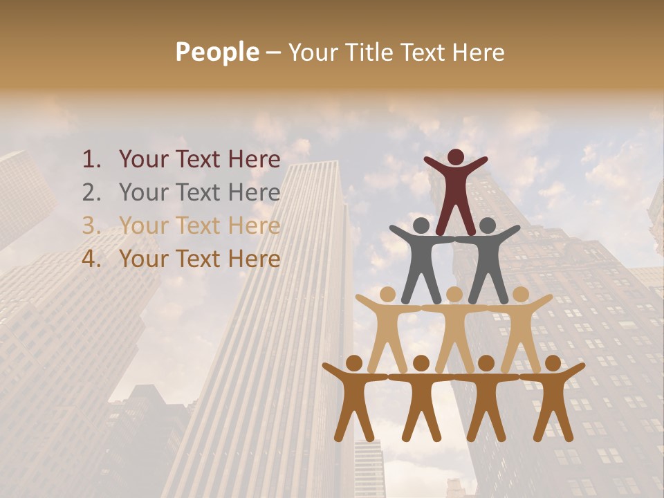 Skyscraper Shape Steel PowerPoint Template